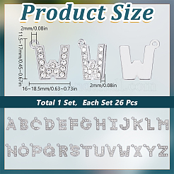 1 set di pendenti in lega micro pavé di zirconi cubici con strass&nbsp;ALRI-SC0001-53
