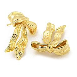 Aretes de latón chapado en rejilla&nbsp;EJEW-M247-30C-G