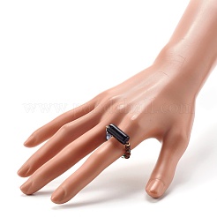 Gemischter Steinperlen-Fingerring für Mädchenfrauen&nbsp;RJEW-JR00383