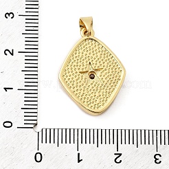 Pendentifs en laiton zircon cubique pavé&nbsp;KK-K302-16G
