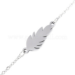 Anlaufgeschützte Gliederarmbänder aus 201 Edelstahl&nbsp;BJEW-T011-JN497-1