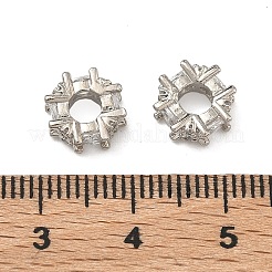 Perle di zirconi cubici trasparenti in ottone&nbsp;KK-D228-19P