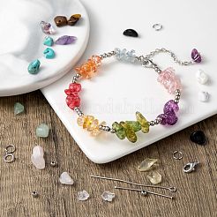 Kit di perline di pietra mista per la creazione di gioielli fai-da-te&nbsp;DIY-FS0002-23