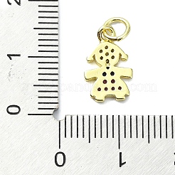 Pendentifs en laiton avec zircon cubique micro pavé&nbsp;KK-H475-13G-02