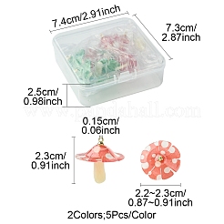 10 pz 2 colori ciondoli in plastica&nbsp;KY-FS0001-34B