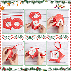 32 Satz 8 Stile Weihnachtsthema Sternförmige faltbare Papierbonbonschachteln&nbsp;CON-BC0006-97