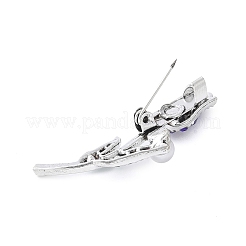 Legierung Rhinestone-Broschen&nbsp;JEWB-H028-03AS-03