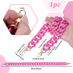 Taschenketten aus gummierter Acryl-Cuban-Link-Kette&nbsp;FIND-WH0176-19E