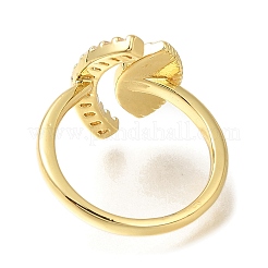 Offene Manschettenringe aus Messing mit Mikropflaster und Zirkonia für Damen&nbsp;RJEW-M022-23G