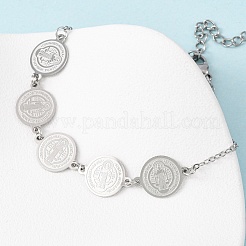 Braccialetti a maglie in acciaio inossidabile 304 per donna&nbsp;BJEW-F524-03P