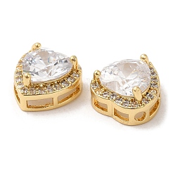 Pendentifs en laiton et zircons cubiques transparents&nbsp;ZIRC-Q202-02G