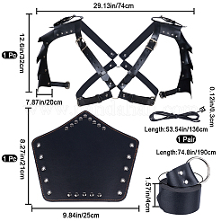 Pelle PU con guaina da scherma in ferro&nbsp;AJEW-WH0415-59