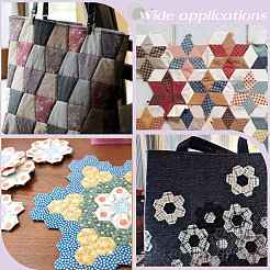 200 Stück 2 Stile Sechseck-Quiltvorlagen aus Papier&nbsp;DIY-GF0008-76