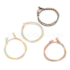 4 pulsera trenzada de cordón de algodón bohemio de 4 colores&nbsp;BJEW-TA0001-26