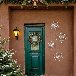 4 décoration murale en fer et acrylique&nbsp;AJEW-WH0871-55P