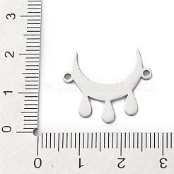 Ciondoli con connettore a forma di luna in acciaio inossidabile 304 con maglie a goccia&nbsp;LS-STAS-D202-11P