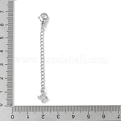 Messing Micro Pave klarer Zirkonoxid Kettenverlängerer&nbsp;KK-G491-52D-S
