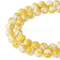 1 hebra de cuentas redondas de vidrio millefiori&nbsp;LK-TADJ0001-01A