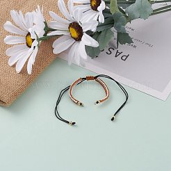 Fabricación de pulsera trenzada de hilo de nailon ajustable&nbsp;AJEW-JB00857-05