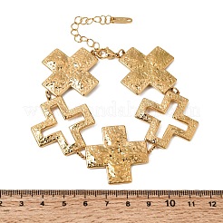 Armbänder aus strukturiertem Edelstahl 304 mit religiösem Kreuzgliedermuster&nbsp;SA-CBA3E4B-02G