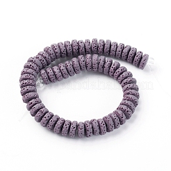 Brins de perles de pierre de lave naturelle&nbsp;G-F671-02A-15