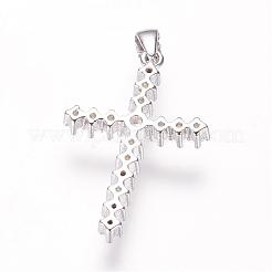 Ottone micro spianare pendenti zirconi&nbsp;ZIRC-E108-10P-NR