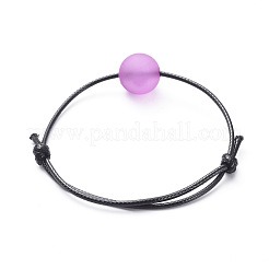 Verstellbare Armbänder aus gewachster Polyesterschnur&nbsp;BJEW-JB04682-01