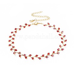 Collane girocollo con perle di vetro&nbsp;NJEW-JN02500-03