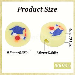 300 Stück handgefertigte Fimo-Perlen&nbsp;CLAY-SC0002-24C