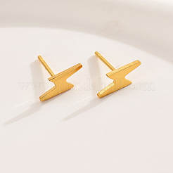 Boucles d'oreilles à tige en acier inoxydable 201 en forme d'éclair&nbsp;NS8933