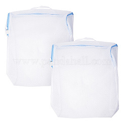 2 bolsa de lavandería de malla de poliéster con cremallera y asas&nbsp;ABAG-TA0002-18B
