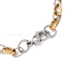 Collier à maillons ovales en acier inoxydable 304 avec placage sous vide PVD&nbsp;STAS-E160-18GP-01