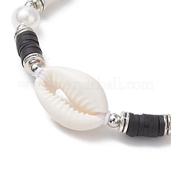 Natürliche geflochtene Perlenarmbänder aus Kaurimuscheln&nbsp;BJEW-JB11498