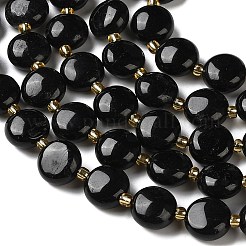Natürliche schwarze Turmalin Perlen Stränge&nbsp;G-H005-B10-01