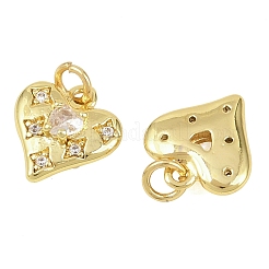 Ciondoli in ottone zirconi chiari micro pavé&nbsp;KK-D218-21G-01