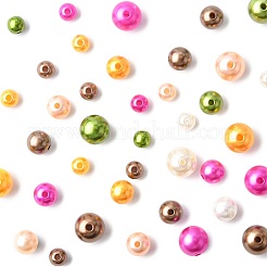 750 Stück 18 Farben sprühlackierte ABS-Kunststoff-Imitationsperlen&nbsp;OACR-FS0002-37