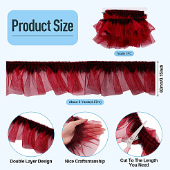 5 mètre d'accessoires de décoration en polyester&nbsp;DIY-TA0016-01B