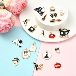 19pcs 19 Arten Legierungs-Emaille-Charms&nbsp;ENAM-YW0008-62