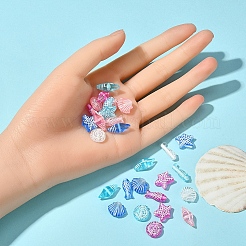 50g 5 Farben transparente Acrylperlen im Bastelstil&nbsp;TACR-YW0001-52
