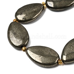 Fili di perline di pirite naturale&nbsp;G-Z131-B01-02