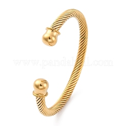 Bracelets manchettes en acier inoxydable 304&nbsp;BJEW-P310-17G