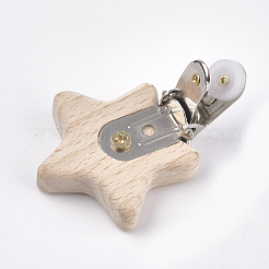 Pinzas porta chupetes de madera de haya&nbsp;WOOD-T015-09