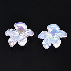 Capuchons de perles acryliques électrolytiques à 5 pétale&nbsp;PACR-T014-01