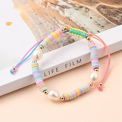 Verstellbare Nylonschnur geflochtenen Perlen Armbänder&nbsp;BJEW-JB05490-03