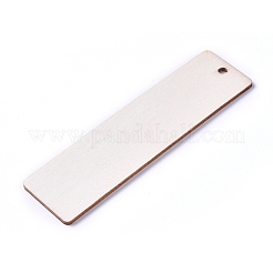 Gros pendentifs en bois de peuplier blanc non fini&nbsp;LS-WOOD-D021-09