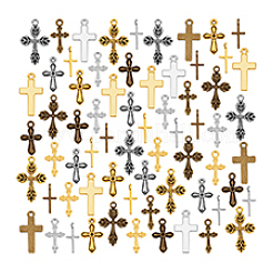 90pcs 15 estilos colgantes de aleación de estilo tibatan&nbsp;FIND-PH0026-32
