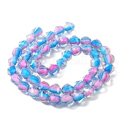 Brins de perles en résine bicolores&nbsp;GLAA-T035-02E