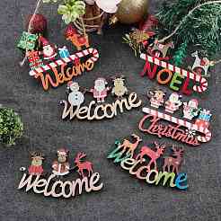 Panneau de porte en bois décoratif de noël de style 8pcs 8&nbsp;sgFIND-SZ0005-74