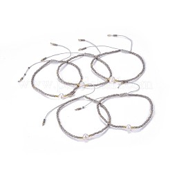Verstellbare Nylonschnur geflochtenen Perlen Armbänder&nbsp;BJEW-P256-B01