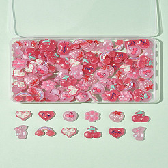 120 Stück 8 Stile Kunststoff-Emaille-Cabochons&nbsp;KY-FS0001-38